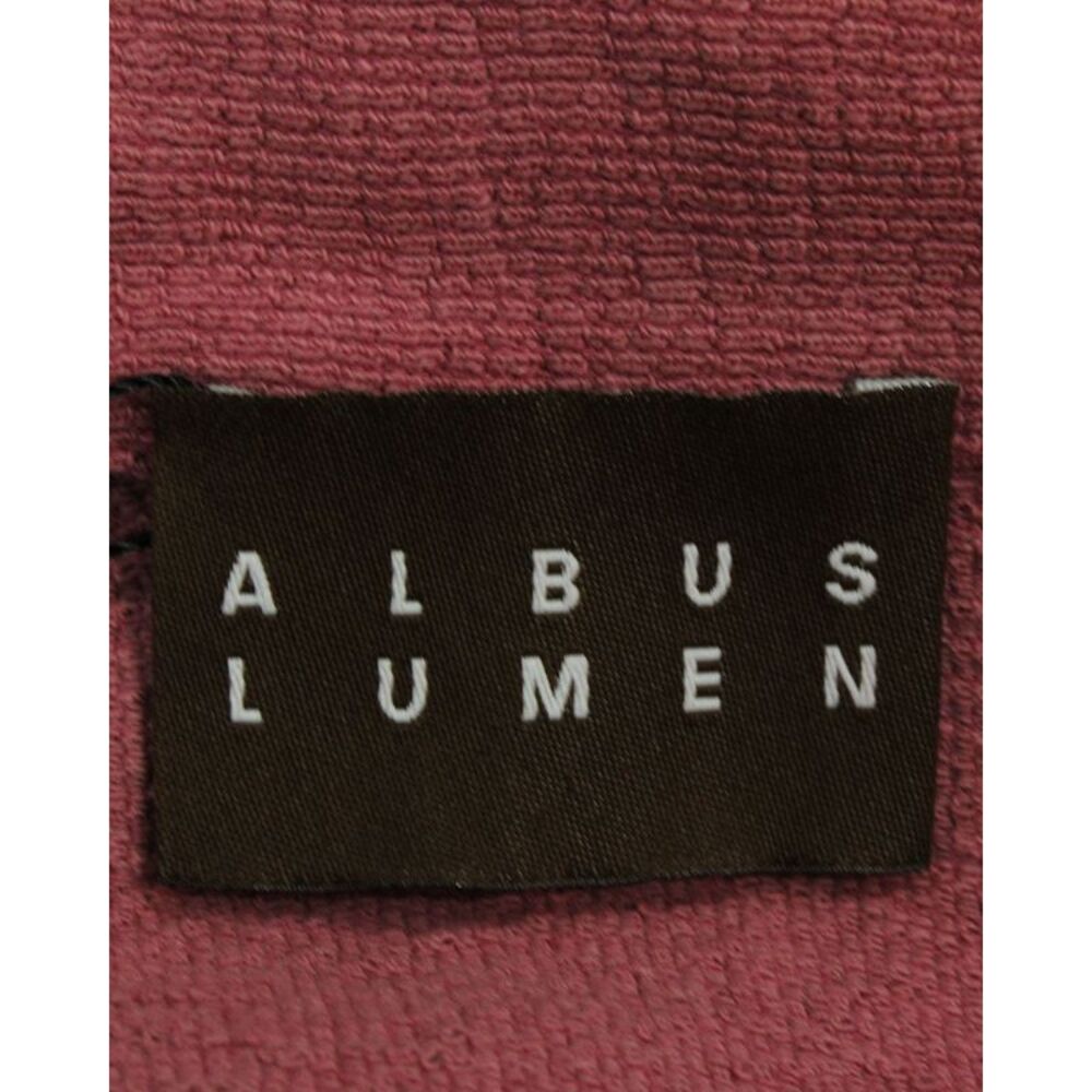 Albus Lumen Point Collar Polo Shirt in Red Linen - Picture 4 of 5
